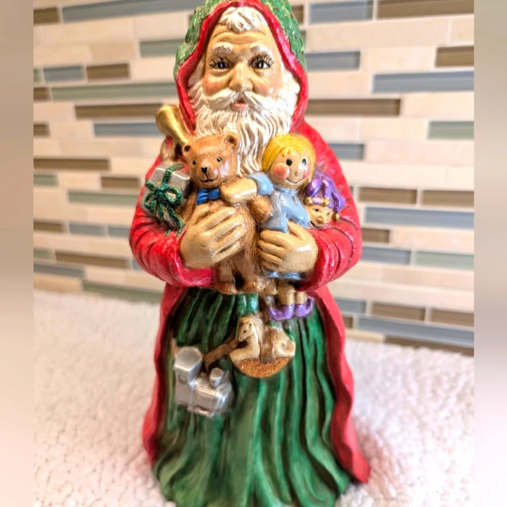Vintage Santa Clause Hand Painted Ceramic 19.5